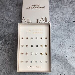 12 pair pierced stud earrings 
LC Lauren Conrad winter wonderland boxed set NEW